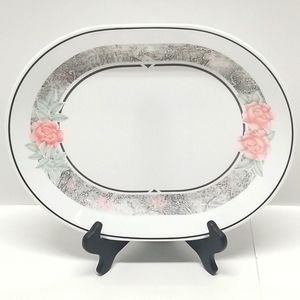 EUC CORELLE Silk and Roses Platter